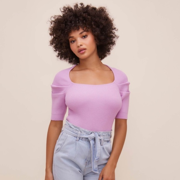 ASTR THE LABEL Adelia Ribbed Knit Sweater - Picture 1 of 6